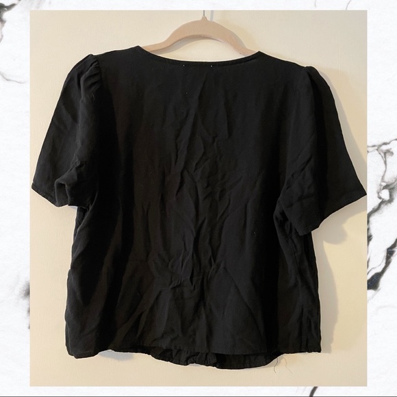 Black Button Down Blouse - Picture 4 of 6